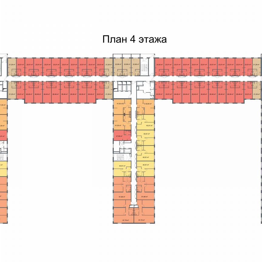 3-к. апартаменты, 67,8 м², 5/24 эт.