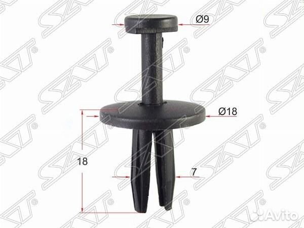 Клипса решетки бампера chrysler/jeep (1 шт.)