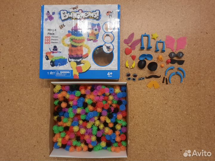 Конструктор липучка Bunchems 600 деталей