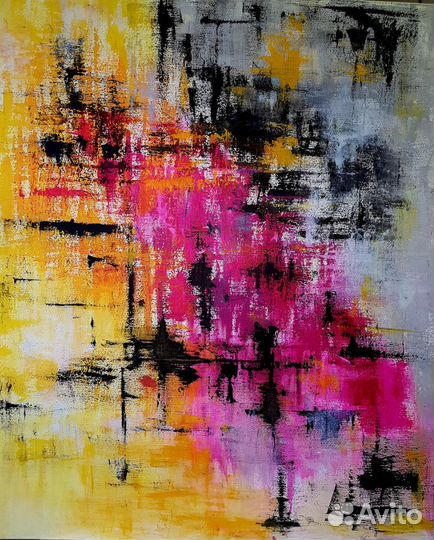 Большая Интерьерная картина с поталью