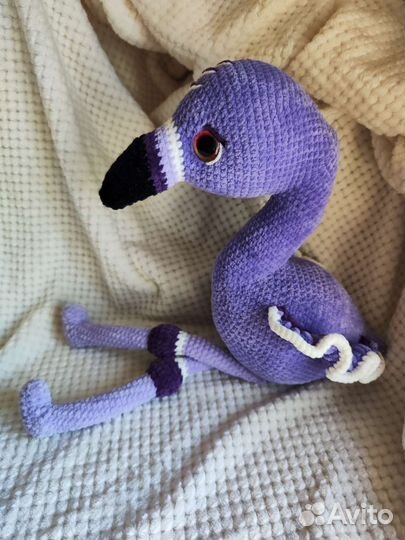 Фламинго ручной работы, фламинго вязаный, птицы