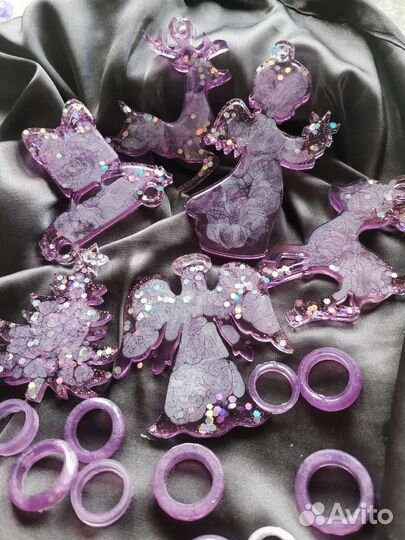 Новогодние игрушки из эпоксидной смолы