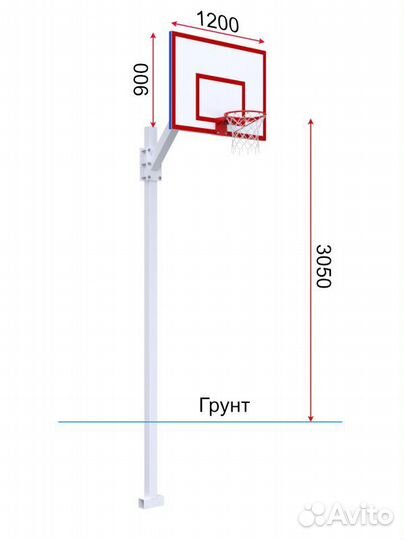 Баскетбольная стойка Pio 981238