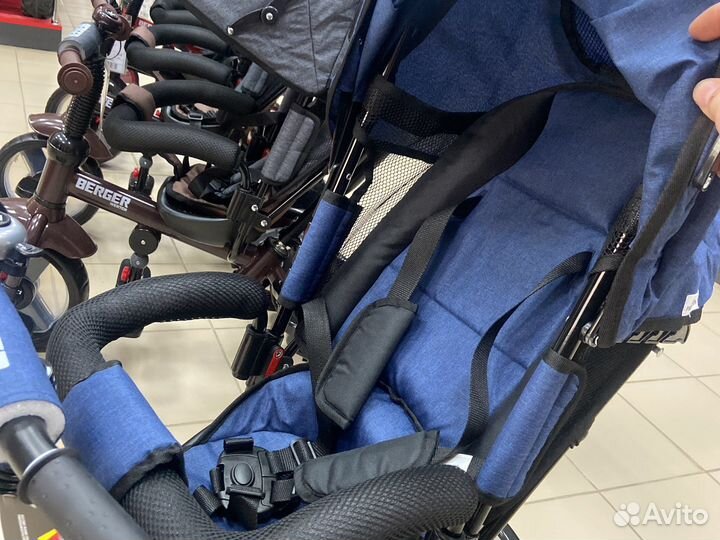 Велосипед с ручкой werter berger Premium синий