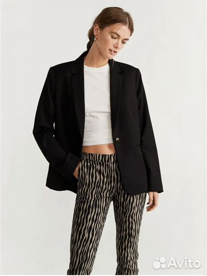 Брюки черно-бежевые Mango размер 32 XS