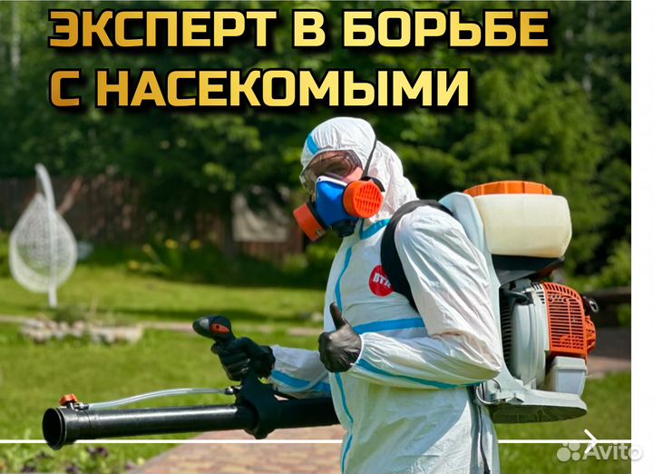 Обработка участков от насекомых, клещей, комаров