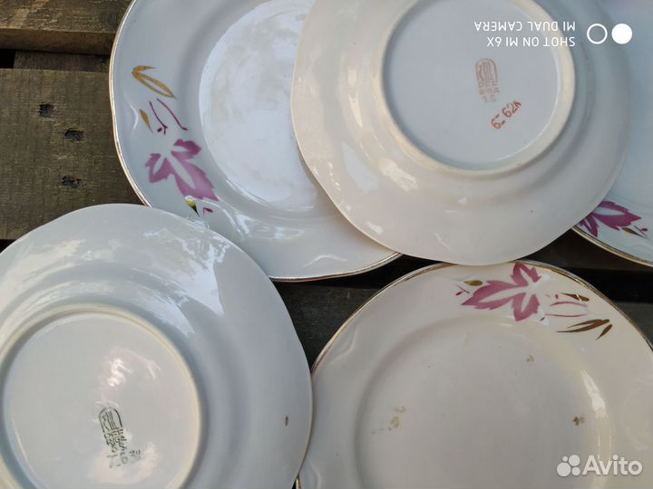Тарелки плоские фарфор СССР остатки