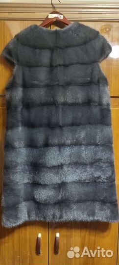 Жилет норковый, удлиненный