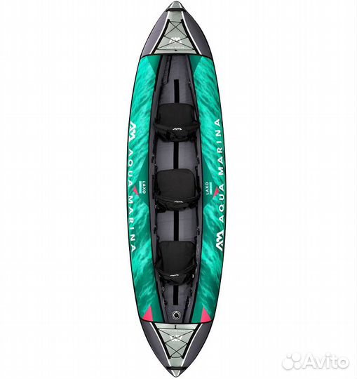 Каяк надувной трехместный с веслами Laxo-380