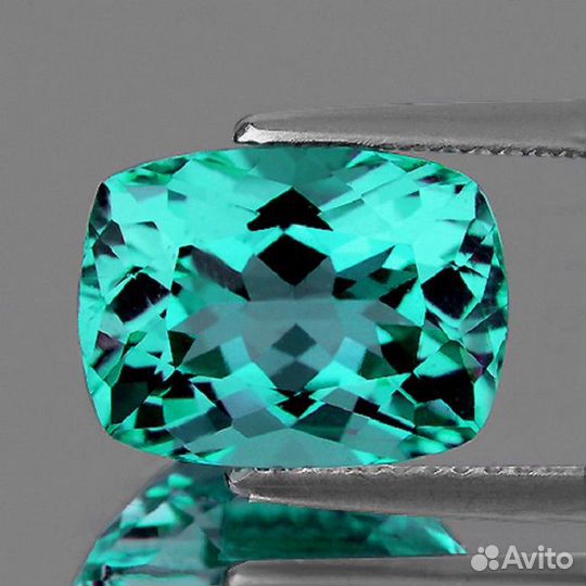 Апатит натуральный 1,07Ct 7х5мм VVS Cushion Мадага