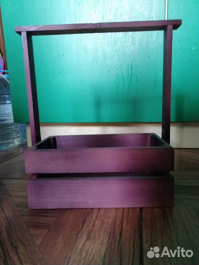 Корзина/ящик деревянная для цветов/букетов