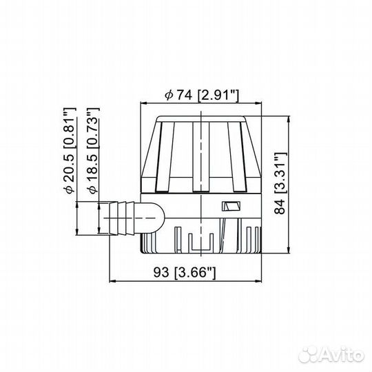 Насос осушительный для откачки воды TMC 010101 12 В 1,5 А 29 л / мин