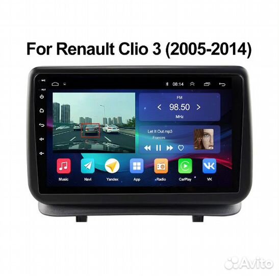 Новая Renault Clio 3 мультимедиа android 1/32 Qled