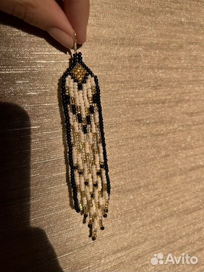 Длинные серьги из бисера