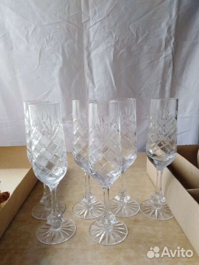 Фужеры хрустальные СССР