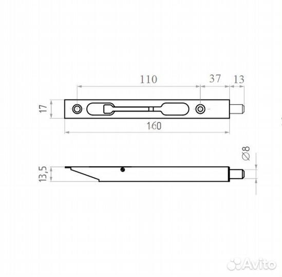 Ригель дверной