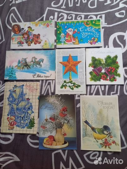 Новогодние открытки СССР