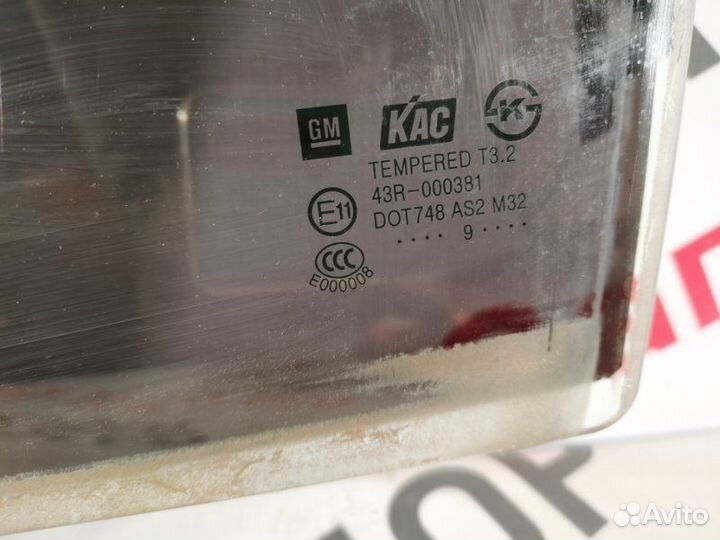 Стекло двери заднее левое Chevrolet Lacetti 1.4