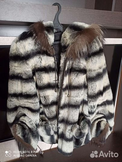 Шуба из кролика рекс под шиншиллу