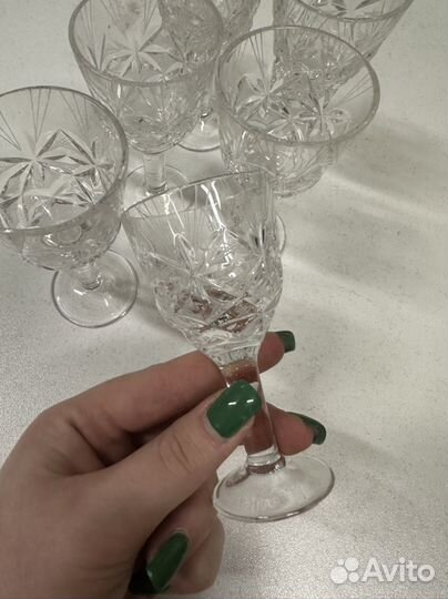 Хрустальные рюмки на ножке СССР