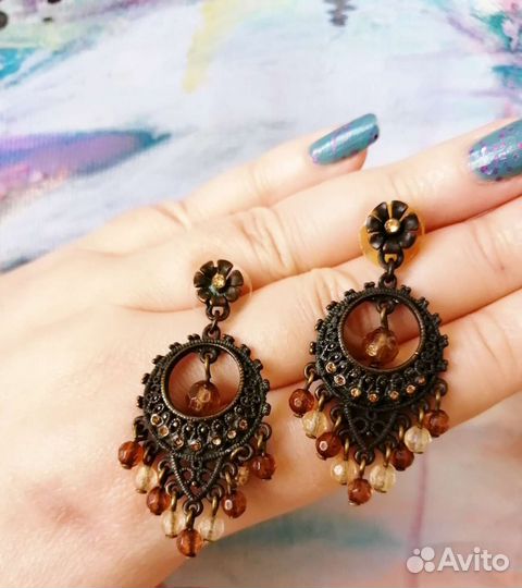 Винтажные серьги оригинал