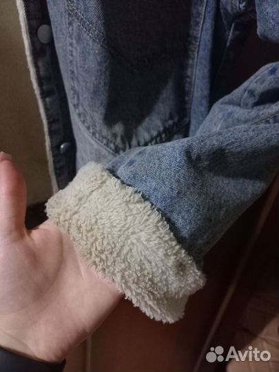 Джинсовая куртка с мехом