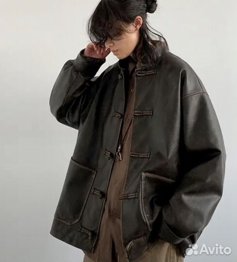 Бомбер Yohji yamamoto type leather bomber