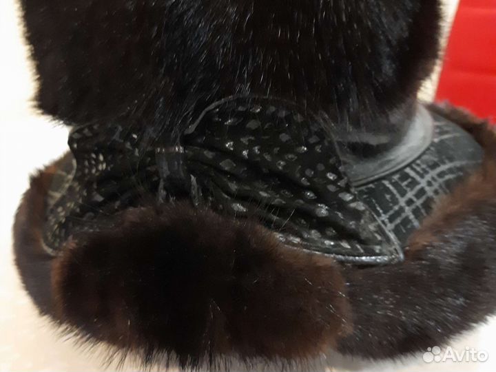 Шапка норковая женская бу