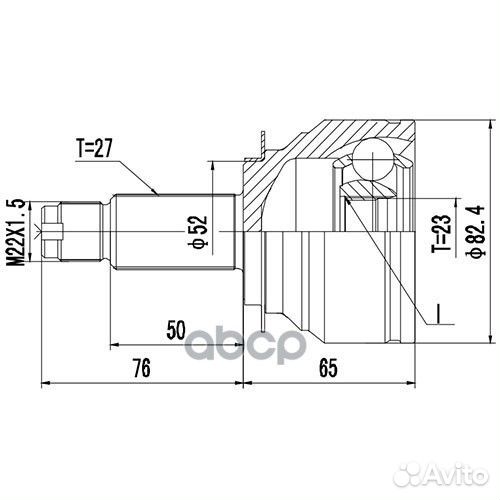 Шрус наружный перед Z87489R Zikmar