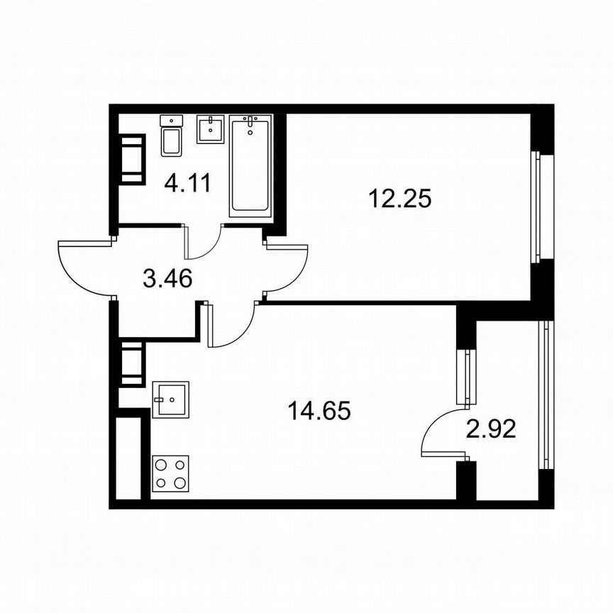 1-к. квартира, 35,9 м², 5/9 эт.