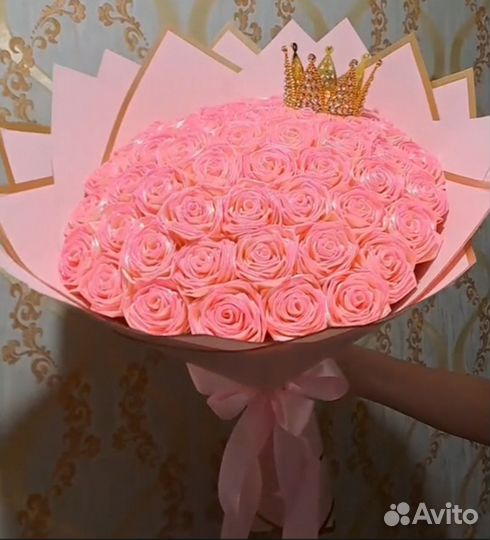 Букеты цветов из атласных лент