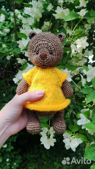 Мишка вязаный