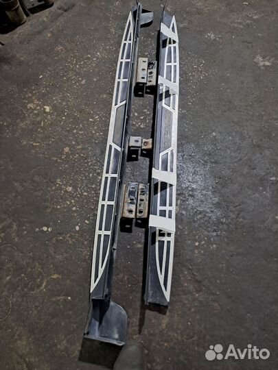 Подножки пороги на Hyundai Santa Fe 3