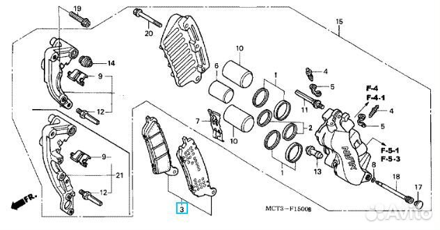 Honda Колодки тормозные передние (2p250) 06455-MCT