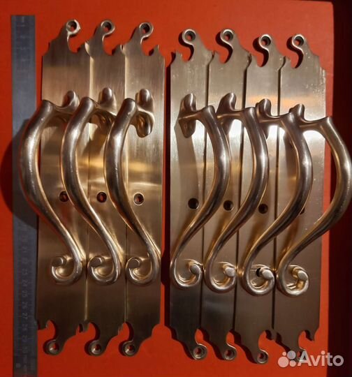Ручки латунь. литые стиль 