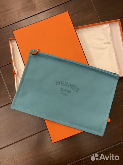 Клатч пляж Hermes новый