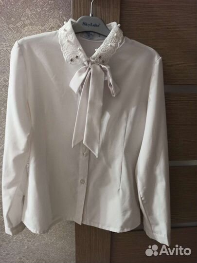 Школьная блузка 140 шёлк