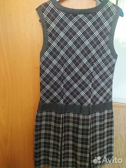 Сарафан школьный и кардиган на рост 140+6 см