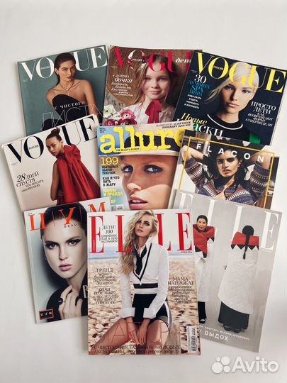 Набор журналов (все вместе) Vogue Elle Flacon