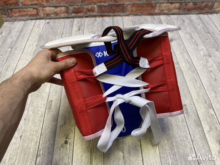 Защита торса (жилет) Khan WTF Club красный/синий