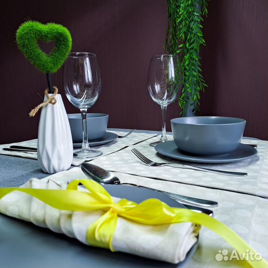 Салфетки сервировочные лен, 4 штуки