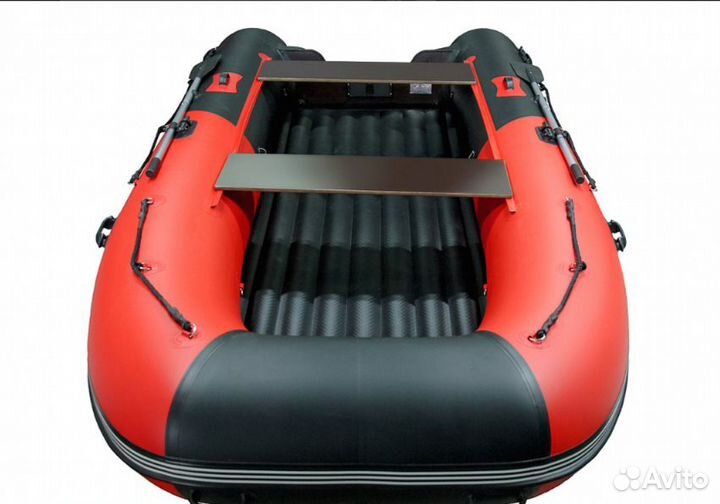 Надувная лодка gladiator E420S красно/черный