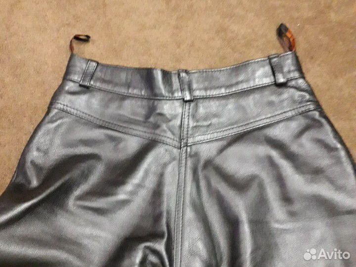 Джинсы кожа вельвет