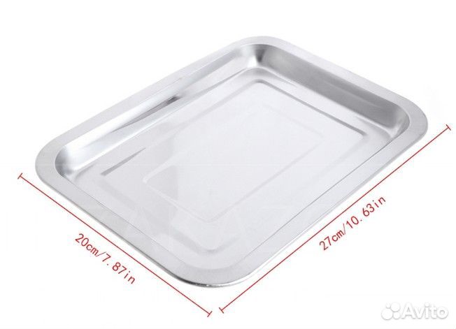 Поднос прямоугольный нержавеющая сталь
