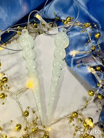 Елочные игрушки из эпоксидной смолы