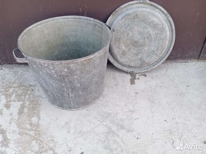 Бак оцинковка с крышкой 30 л СССР