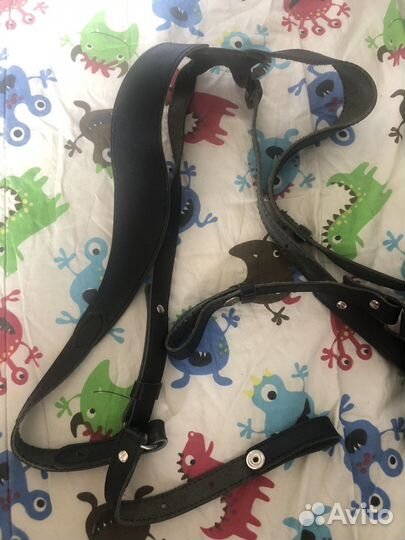 Подтяжки мужские кожаные