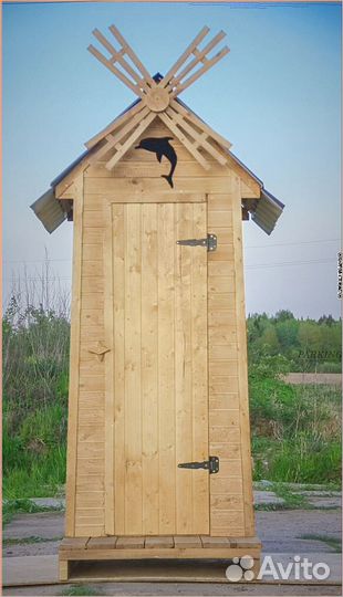 Дачный туалет деревянный с установкой лвб 576
