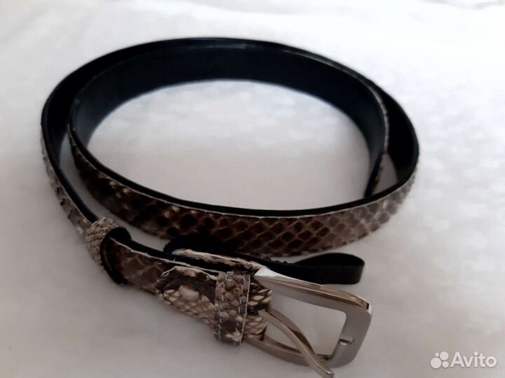 Ремень из кожи питона натуральный новый