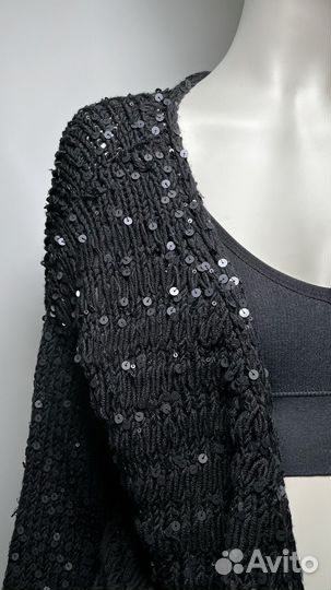 Кардиган вязаный с пайетками No name